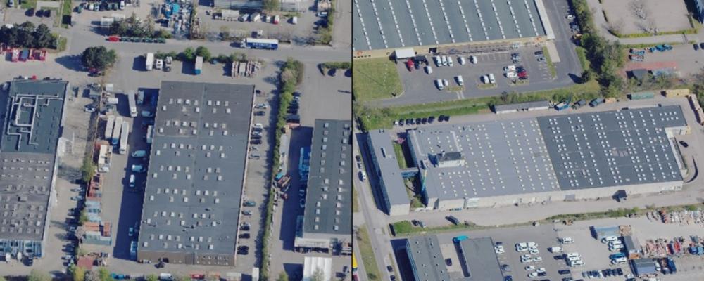 Industri- och lagerfastigheter i Storköpenhamn. Pressbild: Alma Property Partners