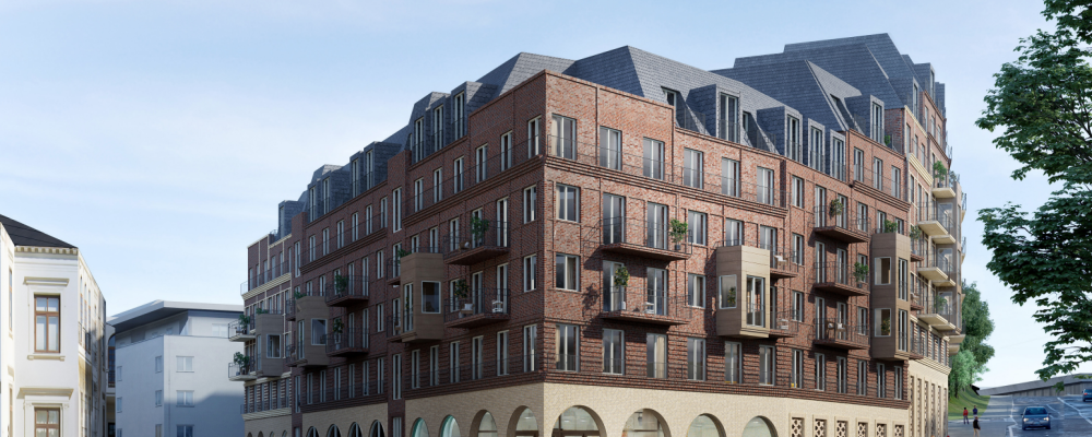 Bastionen 2025, vy fr Södergatan. Pressbild: HSB Regionalt
