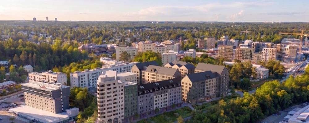 Bostadskvarter stå klart i östra Roslags-Näsby. Pressbild: Hanssons Hus