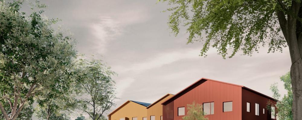 Illustrationsbild av daghemmet Pääskyvuori i Åbo. Stadens stadsfullmäktige har valt YIT som entreprenör för att bygga sju daghem i Åbo samt som leverantör av deras livscykeltjänster. Bild: Lukkaroinen Arkitekter