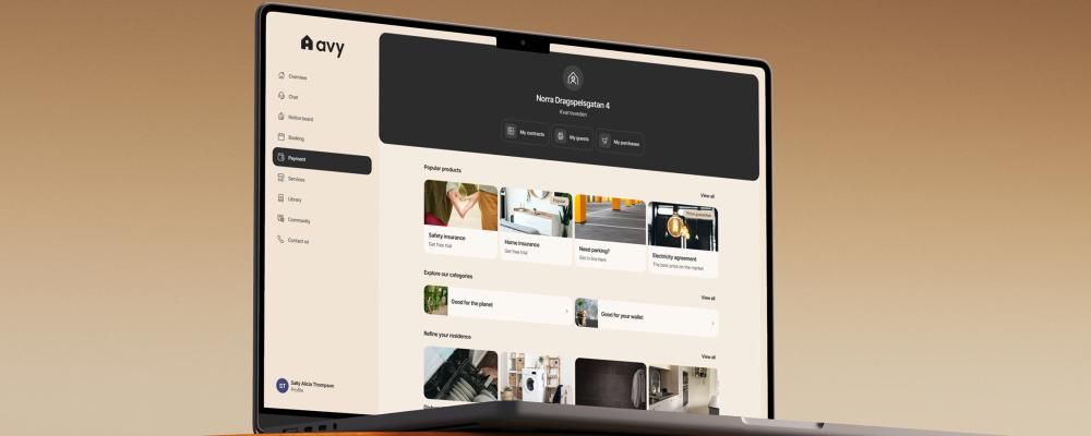 Avy produkt mockup. Pressbild: Avy