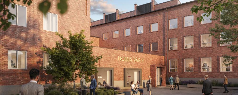 Nobels väg 3, Campus Solna.  Skiss: Walk the Room