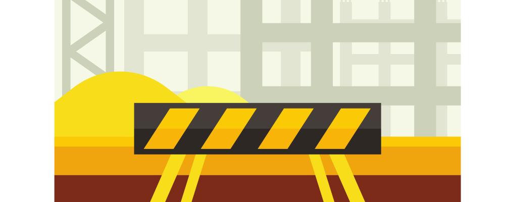 Illustration över byggplats. Pressbild: Public domain vectors