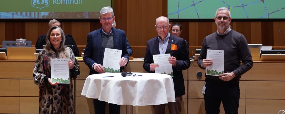 Signering. Foto: AB Kristianstadsbyggen, ABK