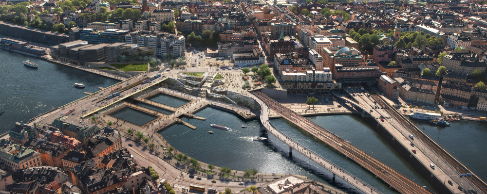 Slussen. Pressbild: Av, DBOXFoster + Partners