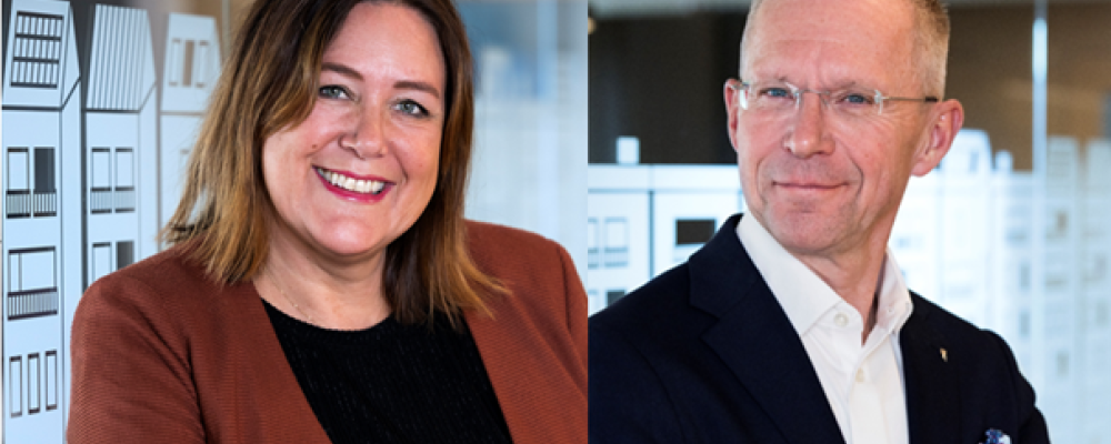 Sofia Berg Horner och Håkan Andersson. Pressbild: Riksbyggen