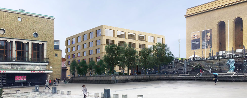 Konstnärliga i centrala Göteborg. Skiss: Tham & Videgård