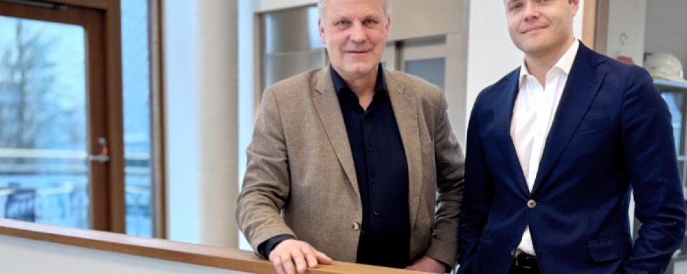 Tornstadens koncernchef Jan Edlund och Realy Bostads CFO Hannes Malm Fotograf/Källa: Tornstaden