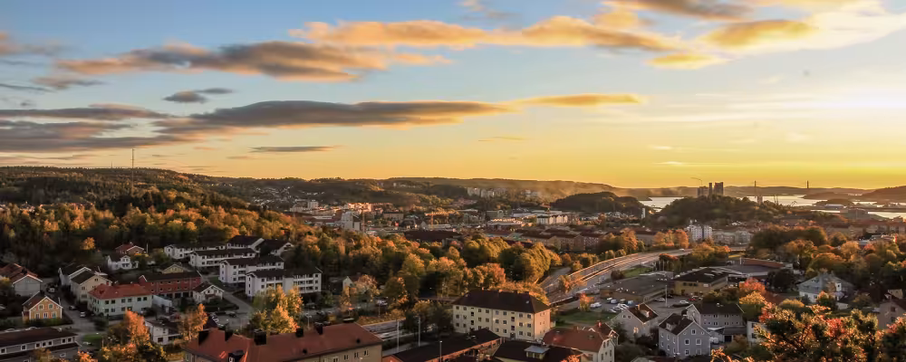 Höstbild över Uddevalla. Pressbild: Västsvenska Handelskammaren