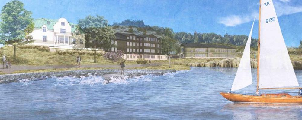 Sehlhall har fått bygglov för ett nytt vård- och omsorgsboende i Södra Lännersta i Nacka kommun. Illustration: Sehlhall