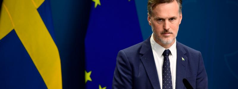 Paul Wennerholm/TT: Finansmarknadsminister Max Elger är orolig för fastighetssektorns sårbarhet. Arkivbild.