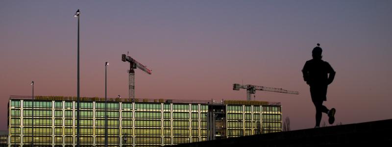 Markus Schreiber/AP/TT: Tysklands byggsektor har krympt sedan april i år. Arkivbild.