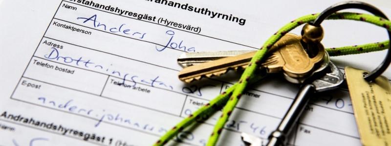 Christine Olsson / TT: Ett kontrakt kan vara en bra idé även om du bara vill byta bostad under sommaren. Arkivbild.