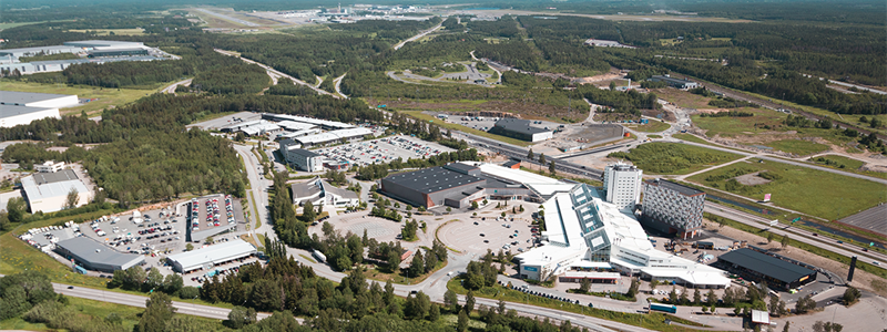Flygbild över Arlandastad. Pressbild: Arlandastad Group