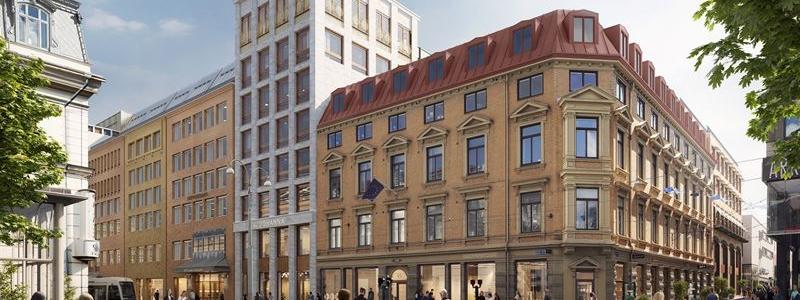 Kv Johanna Fredsgatan-Södra Hamngatan. Illustration: Hufvudstaden