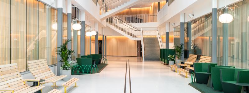 Link Arkitektur står bakom inredningsarkitekturen på Campus Albano. Foto: Jason Strong
