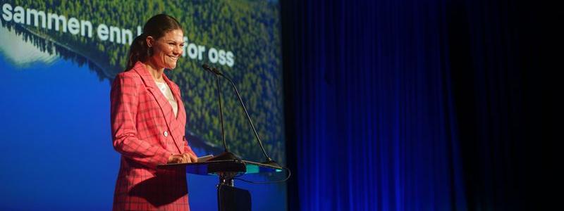 Kronprinsessan Viktoria talar på symposiet. Foto: Daniel Abrahamsson, Lindholmen Science Park