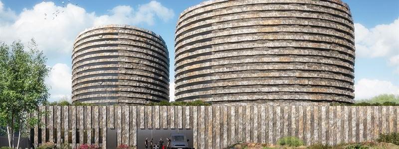 Visionsbild över nya datacentret Evroc i Arlandastad. Pressbild: Arlandastad Group