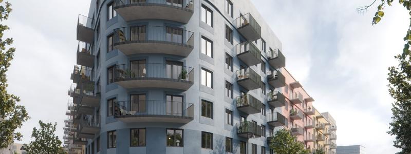 Vy från korsningen Frösögatan och Sveagatan. Till höger i bild skymtar tunnelbanestationen på Sveatorget. Visionsbild: Reliwe och Fojab.