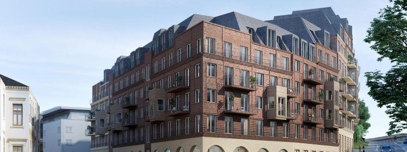 Bastionen 2025, vy fr Södergatan. Pressbild: HSB Regionalt