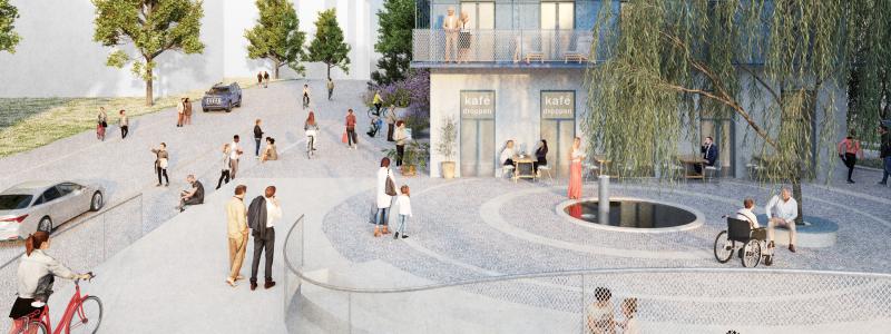Willhem bygger på en av de sista obebyggda tomterna i centrala Jönköping. Illustration: Willhem