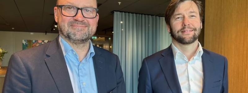 Stefan Lindhoff, VD Gemfast, Andreas Holmberg, VD Patriam