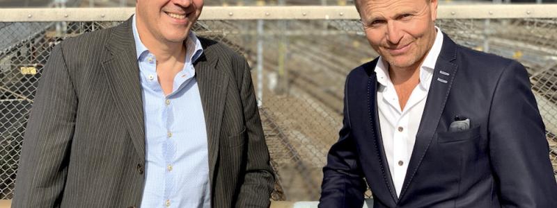 Carlo Pompili, vd för Telcred och Johan Weckström, marknadsansvarig på Telcred. Foto: Telcred