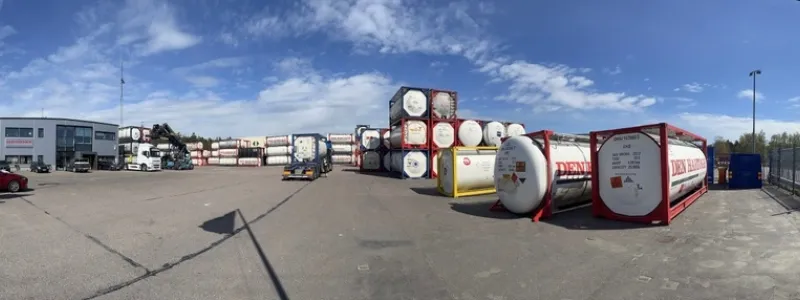 Sundsvall Logistikpark är ett samarbete mellan Sundsvalls kommun, Trafikverket och SCA och omfattar kombiterminal, containerhamn, järnvägsanslutningar och logistikytor. Anläggningen har varit i drift sedan 2024. Foto: Sundsvalls kommun