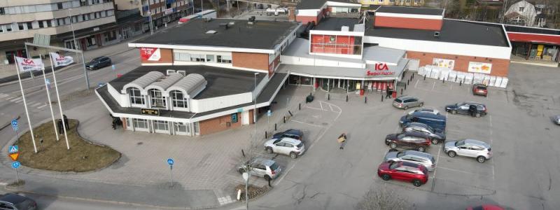Flygbild centrala Degerfors. Foto: Vendus.
