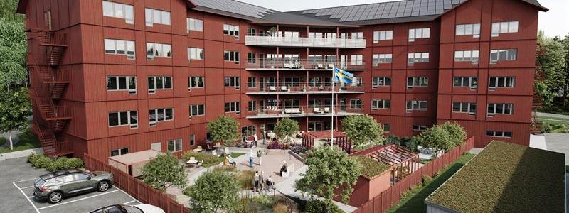 Äldreboendet Haraldsbo i Falun. Pressbild: Skanska