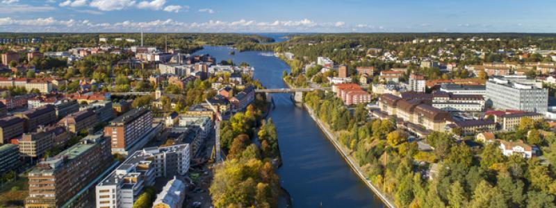 Kanalen centrala Södertälje. Foto : Liza Simonsson