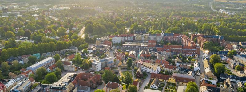 Översiktsbild på Lund.  Pressbild: Lunds kommun