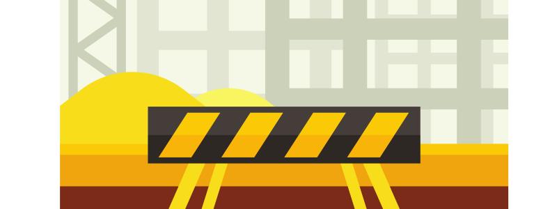 Illustration över byggplats. Pressbild: Public domain vectors