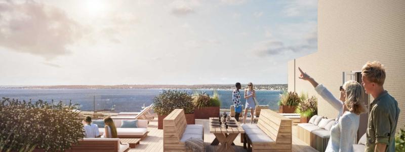 Brf Panoramautsikten i Helsingborg. Illustration: Riksbyggen
