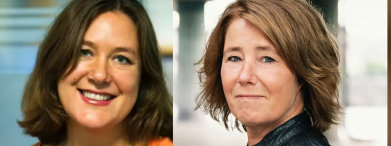 Sofia Berg Horner, chefsjurist på Riksbyggen och Johanna Frelin, vd på Riksbyggen. Foto: Riksbyggen