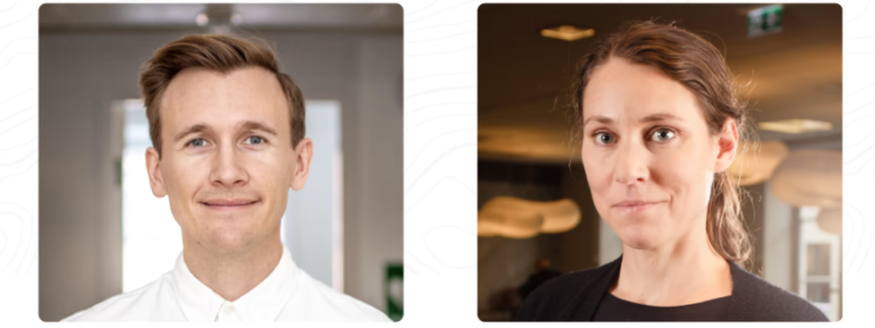 Pelle Tunell, vd, Plant och Emma Henriksson, hållbarhetschef, Skandia Fastigheter
