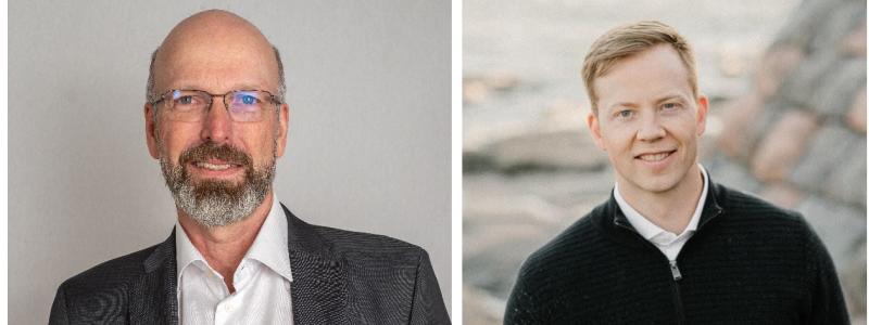 Petter Quinsgaard, vd för Smartvatten och Karl Sandelin, vd för LeakLook. Foto: Smartvatten