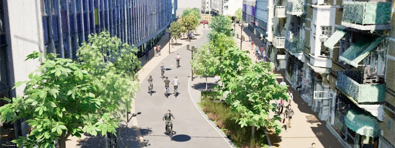 Södra Förstadsgatan Malmö stad. Pressbild: NCC