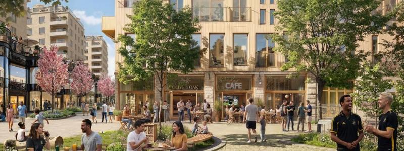 Nya Solna Torg Walk the room. Illustration: Alecta Fastigheter