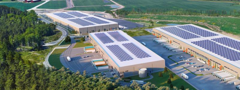 Klinga logistikpark i Norrköping. Bild: Southbay