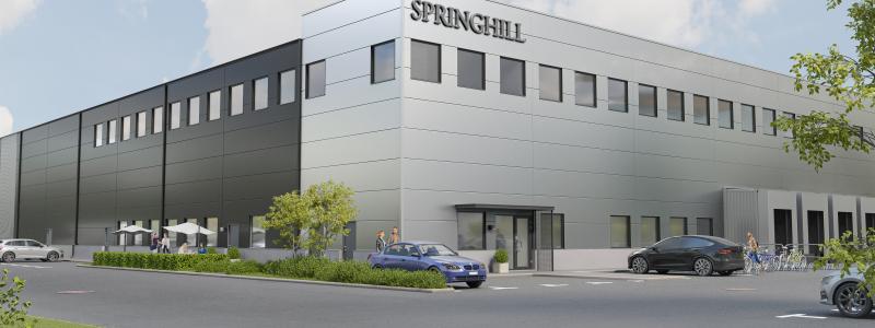 Uppförandet påbörjas i början av 2023 med beräknat tillträde för Springhill i december 2023. Foto: Wihlborg