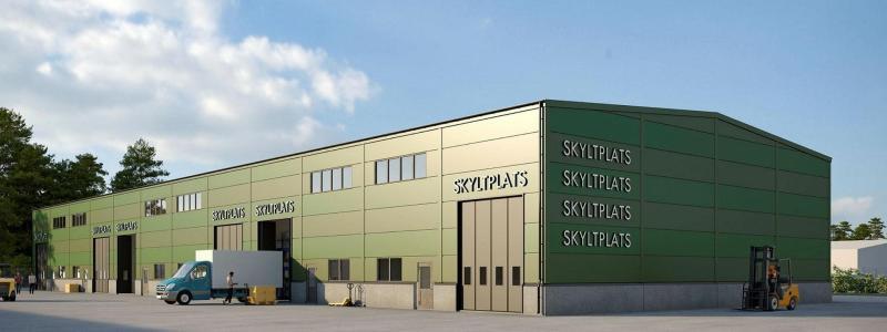 Stendörrens första logistik-fastighet i Stockholm Syd stod klar i slutet av 2022.  BILD: STENDÖRREN