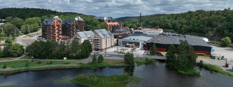 Stadsutvecklingsområdet Mölnlycke Fabriker. Pressbild: Wallenstam