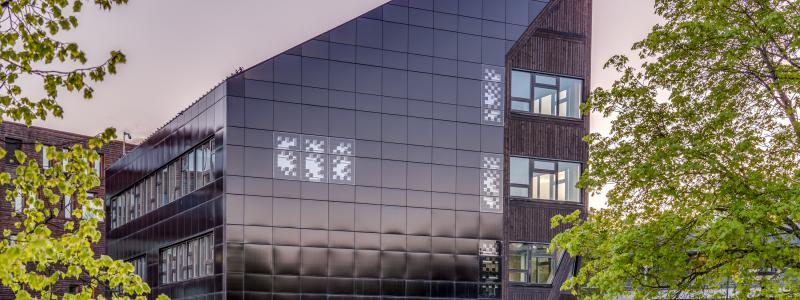 ZEB-laboratoriet, ett föregångsprojekt inom nollutsläppsbyggnader. Foto: NTNU Trondheim – Nicola Lolli, SINTEF.