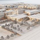 Arkitektbild (Krook & Tjäder) av ny anstalt i Trelleborg