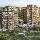 Brf Sjöklinten exteriör väster. Pressbild: Riksbyggen