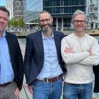 Från vänster: Magnus Kennedy, Siemens, Johan Lockne, TechSeed, Jacob Bentzel, TechSeed, Frida Ahlberg, Siemens Siemens och TechSeed. Pressbild: Siemens