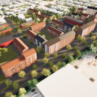 Ett nytt bostadsområde planeras på Söderslätt på Östteg. Illustraion och pressbild: Umeå kommmun