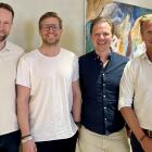 Fr vänster, Dan Jonsson, Conny Ryk, Markus Frisk samt Niklas Granström. Pressbild: LEJE Fastigheter / RYK GROUP