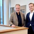 Tornstadens koncernchef Jan Edlund och Realy Bostads CFO Hannes Malm Fotograf/Källa: Tornstaden